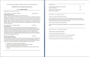 Curriculum Vitae dâ€™un IngÃ©nieur MÃ©canique