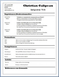 Exemple de CV #17