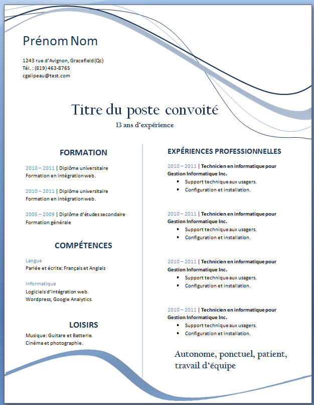 Exemple de CV #22