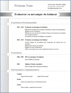 Exemple de CV #274