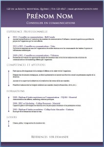 Exemple de CV #465