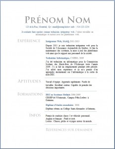 Exemple de CV #616
